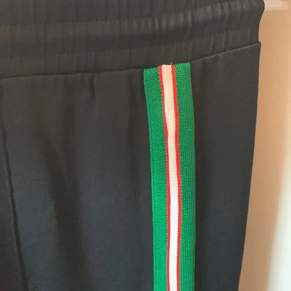 New Sandro Paris Kylian Cropped Striped Satin-jersey Track Pants